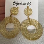 Madewell  Gold Glitter Drop Earrings, Gold, $29.50 Photo 0