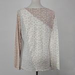 Edge Sugarfox Mauve Floral Colorblock Lettuce  Long Sleeve Tee Size 1X Photo 4