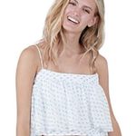 Koch  Brooke Hey Print White Crop Tank Blouse size XS Photo 0