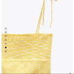 ZARA NWT  Yellow Dot Crop Top Sz S Photo 5