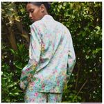 ZARA  Women’s Floral Blazer Small Blue Pink Yellow Flowers NWOT‎ Jacket Photo 1