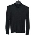 J Crew Wool Blend Ruffle Neck Button Sweater Women's Size Small Classic Preppy Gray Photo 5