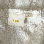 Anthropologie Maeve Anastasi Smocked Mini Dress in White Lace Size Medium Photo 4