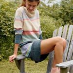 Anthropologie NWT Daily Practice by Turtleneck Sweater Dress Tunic Striped XS Photo 0