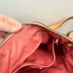 Coach  Tan Leather Shoulder Bag‎ Front Buckle Pocket Dual Handles Classic Style Photo 10