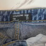 Pretty Little Thing Mid Blue Ripped Mom Jeans Photo 7
