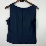 Talbots  Sleeveless Silk Top 12P Blue Career Quiet Luxury Minimalist Capsule Photo 2