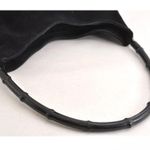 Gucci  Black Suede Bamboo Handbag EUC Photo 6
