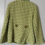 Gallery  Lime Green Checkered Women's Pea Coat Photo 1