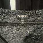EXPRESS size, small black and gray mini dress with a tie front long sleeve Photo 1