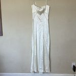 House Of CB House‎ of CB M A-C 'Anabella' Ivory Satin Lace Up Maxi Dress NWOT Photo 10