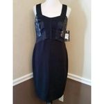Sangria NEW ModCloth Black Satin & Lace Stretch Cocktail Party Posh Dress 8 Photo 1