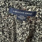 American Eagle  Open‎ Cardigan Black Gray White Size M Long Photo 2