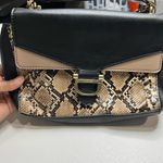 Nine West  Women’s Black beige snakeskin, faux leather handbag with Chain strap Photo 1