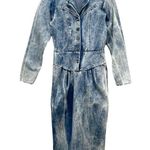 Vintage 80s Hollywood Blvd Acid Wash Denim Western Cowgirl Dress Women’s Size 6 Blue Photo 3