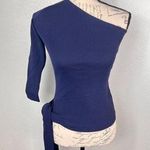 Gracia  One Shoulder Silky Knit Side Waist Belt Size S Photo 0