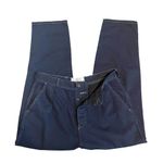 Free People Sandrine Rose x Pants Size 27 NWT French Worker Blue/Black Pinstripe Photo 1