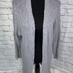 Say What? Say what women S cotton blend grey open front knit long cardigan  Photo 0