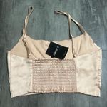Forever 21  Satin Cropped Tank Top Peach Size Small NWT Photo 1