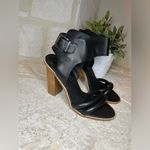 Sol Sana  Tiki Heel Leather Pump Black Size 39 (8.5) Photo 3