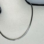 Sterling Silver 925 Flat Omega Choker Collar Necklace 19.5” Italy Photo 3