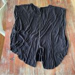 🦃 Edista Black Patterned Cap Sleeve Shirt Size XL Photo 5