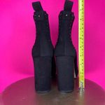 Kelsi Dagger  Brooklyn Racer Black Suede Gold Studded Platform Ankle Boot Sz 8 Photo 3