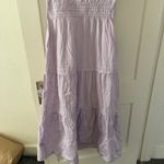 Quince 100% Organic Cotton Poplin Tiered Lilac Dress XS stretch Purple Photo 12