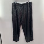 Topshop Size 10 Pants Sequin Idol Premium Black All Over Pull On Straight Leg Photo 8