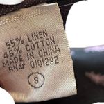 Cotton Connection Linen Black Pink Embroidered Palm Tree Tropical Preppy Dress Photo 7