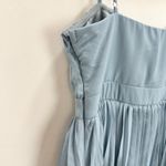 Lulus Jehona Dusty Blue Pleated Tiered Maxi Dress Long Formal A Line Small NWT Photo 8