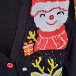 Christmas Vest With Snowman, Penguin, Reindeer, Santa and Others Size Large Black Photo 1