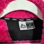 RBX Ladies S Jacket Full Zip Hot Pink Magenta Fuzzy Textured Fleece Black Trim Photo 5