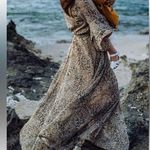 Une Ame Floral Maxi Dress, Size Medium, Slimming Looking Dress, Beautiful! Brown Photo 0