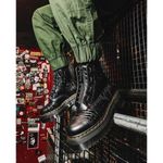 Dr. Martens Sinclair Platform Zebra Embossed Zip Up Lace Closure in Black Photo 3