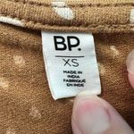 BP Brown White Polka Dot Long Sleeve V Neck Mini Dress XS Photo 1