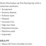 Free People  Because I Love You Floral High-Low Top in Blue Floral Print Photo 8