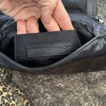 Rebecca Minkoff Rebecca minkkoff black leather whipstitch saddle bag purse w/crossbody/ handle Photo 8
