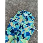 J. McLaughlin Dolly Catalina Cloth Sleeveless Dress Belted Green/Blue Print XS Photo 7