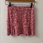 Motel Rocks  BUTTERFLY Miniskirt Pink Red Side Zip Small Photo 2