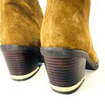 Vince Camuto  Babellie Western Leather Suede Boot Side Zipper Golden Details 7M Photo 10
