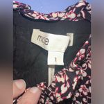 Maje  Lanael Smocked Ruffle Off Shoulder‎ Blouse Ditzy Floral Black Size S NWOT Photo 6