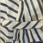 Derek Lam 10 Crosby Linen Blend Stripes Patch Pockets Shirt Photo 4