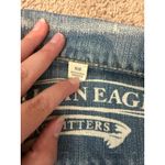 American Eagle Outfitters‎ Denim Jacket Medium M Distressed Cropped Jean Blue Photo 5