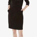 Splendid black thermal knit cowl neck long sleeve dress Photo 0