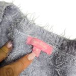 Sugar Thrillz Oh No Way Heart Cutout Purple Wpmen's Cropped Sweater Size: S Photo 4