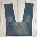 frame denim FRAME Women's Blue Le High Straight Raw Edge Slit Rivet 28 Photo 8