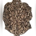 🌼Boutique Snake print long sleeve sheer Brown Photo 0