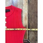 Endless Rose  Women's Red Shank Button Knit Crew Neck Mini Dress Size Medium Photo 8