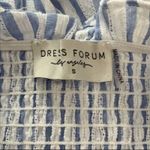 Dress Forum Dress Womens Small Blue White Striped Charlotte Midi Tiered Nautical Photo 4